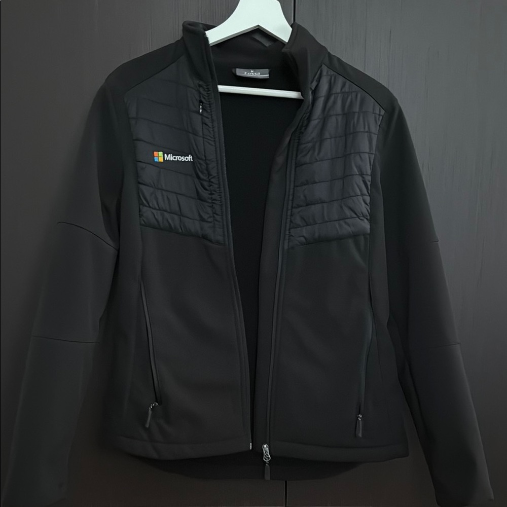 Microsoft Black Quilted Jacket